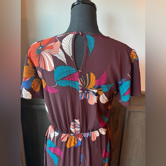 Maurices Floral Maxi V neck Boho Dress Multicolor XS - Picture 6 of 8